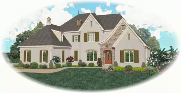 image of french country house plan 8161
